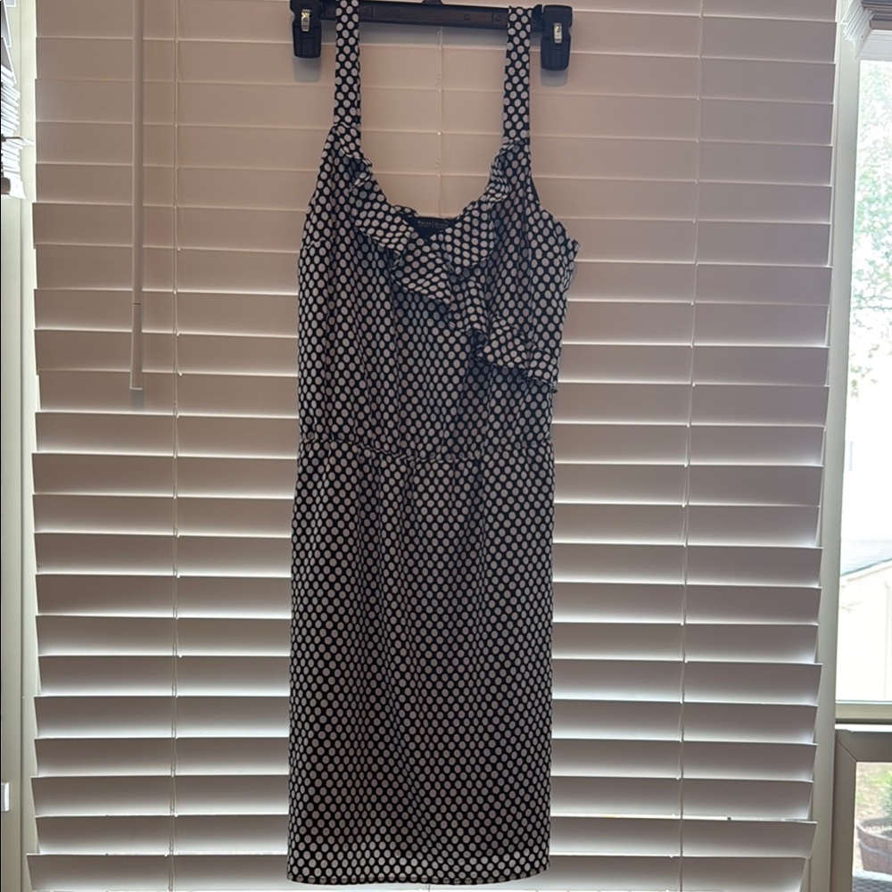 White House Black Market Black and White Halter Midi Dress